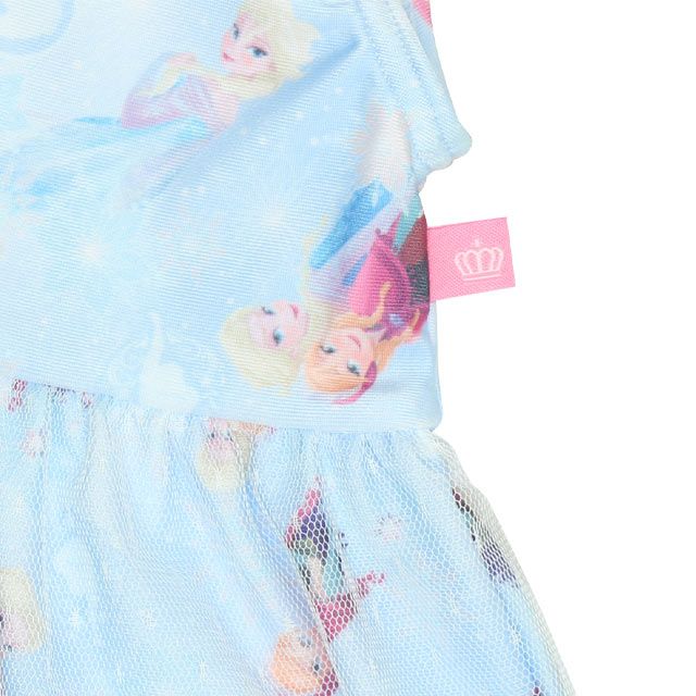 【ベビードール】アナ エルサ プリンセス水着 0442K / ベビーサイズ キッズ スイムウェア 水着 ワンピース ヘアバンド付き 2点セット 速乾 やわらか 楽ちん 【hg】