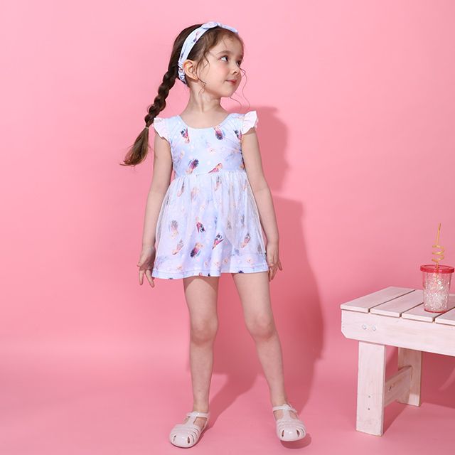 【ベビードール】アナ エルサ プリンセス水着 0442K / ベビーサイズ キッズ スイムウェア 水着 ワンピース ヘアバンド付き 2点セット 速乾 やわらか 楽ちん 【hg】