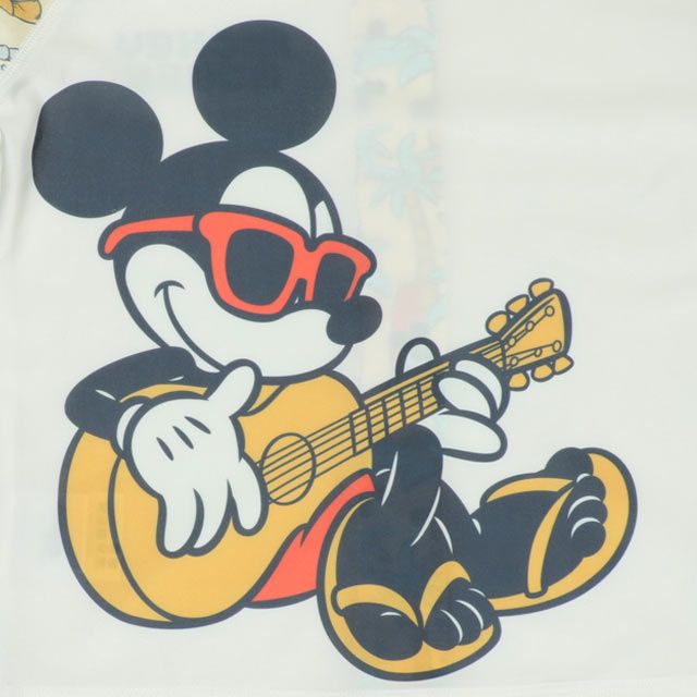 【ベビードール】ミッキー ラッシュガード 0438K (ボトムス別売り) / ベビーサイズ キッズ スイムウェア 水着 トップス 長袖 羽織 速乾 UVカット 紫外線対策 日焼け防止 ケガ防止 セットアップ対応商品