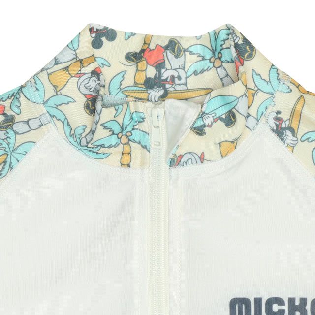 【ベビードール】ミッキー ラッシュガード 0438K (ボトムス別売り) / ベビーサイズ キッズ スイムウェア 水着 トップス 長袖 羽織 速乾 UVカット 紫外線対策 日焼け防止 ケガ防止 セットアップ対応商品