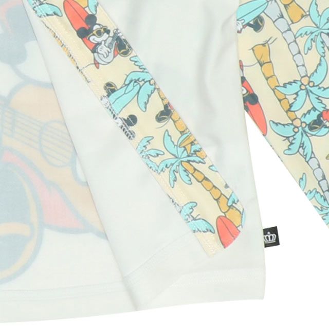 【ベビードール】ミッキー ラッシュガード 0438K (ボトムス別売り) / ベビーサイズ キッズ スイムウェア 水着 トップス 長袖 羽織 速乾 UVカット 紫外線対策 日焼け防止 ケガ防止 セットアップ対応商品