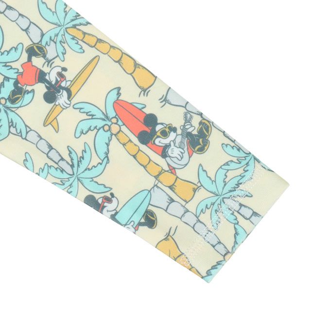 【ベビードール】ミッキー ラッシュガード 0438K (ボトムス別売り) / ベビーサイズ キッズ スイムウェア 水着 トップス 長袖 羽織 速乾 UVカット 紫外線対策 日焼け防止 ケガ防止 セットアップ対応商品