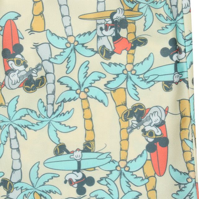 【ベビードール】ミッキー 水着ハーフパンツ 0439K (トップス別売り) / ベビーサイズ キッズ スイムウェア 水着 ボトムス 半ズボン 速乾 縦横伸縮 インナーパンツ付 ウエスト総ゴム スピンドル有り セットアップ対応商品