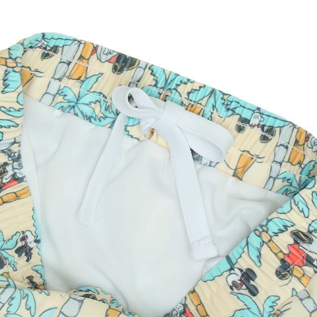【ベビードール】ミッキー 水着ハーフパンツ 0439K (トップス別売り) / ベビーサイズ キッズ スイムウェア 水着 ボトムス 半ズボン 速乾 縦横伸縮 インナーパンツ付 ウエスト総ゴム スピンドル有り セットアップ対応商品