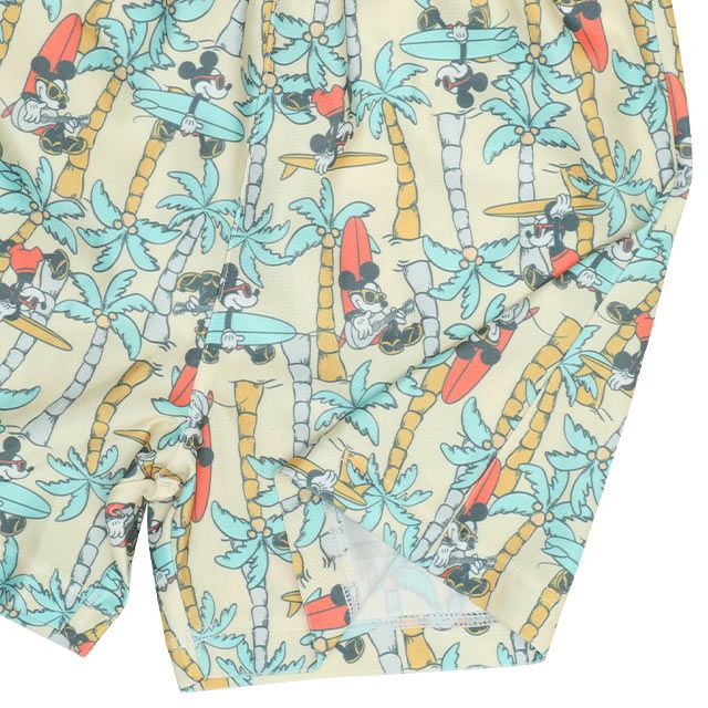 【ベビードール】ミッキー 水着ハーフパンツ 0439K (トップス別売り) / ベビーサイズ キッズ スイムウェア 水着 ボトムス 半ズボン 速乾 縦横伸縮 インナーパンツ付 ウエスト総ゴム スピンドル有り セットアップ対応商品