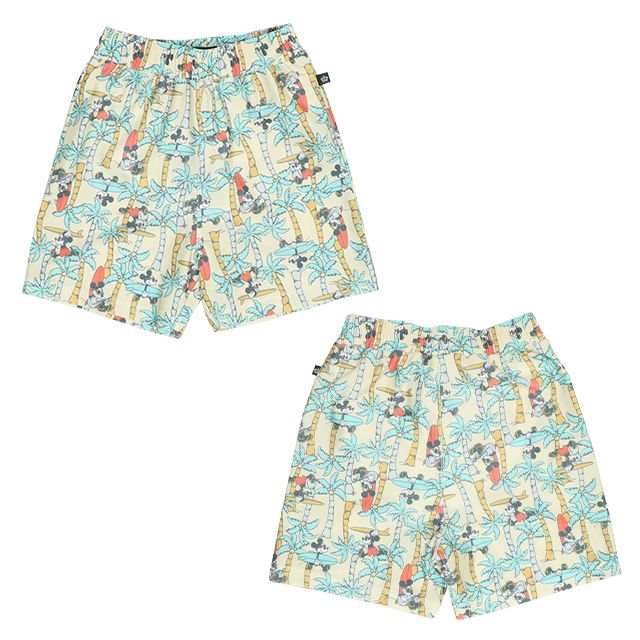 【ベビードール】ミッキー 水着ハーフパンツ 0439K (トップス別売り) / ベビーサイズ キッズ スイムウェア 水着 ボトムス 半ズボン 速乾 縦横伸縮 インナーパンツ付 ウエスト総ゴム スピンドル有り セットアップ対応商品