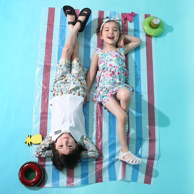 【ベビードール】ミニー セパレート水着 0440K / ベビーサイズ キッズ スイムウェア 水着 セパレート 上下セット ヘアバンド付き 3点セット 速乾 やわらか 楽ちん 【hg】