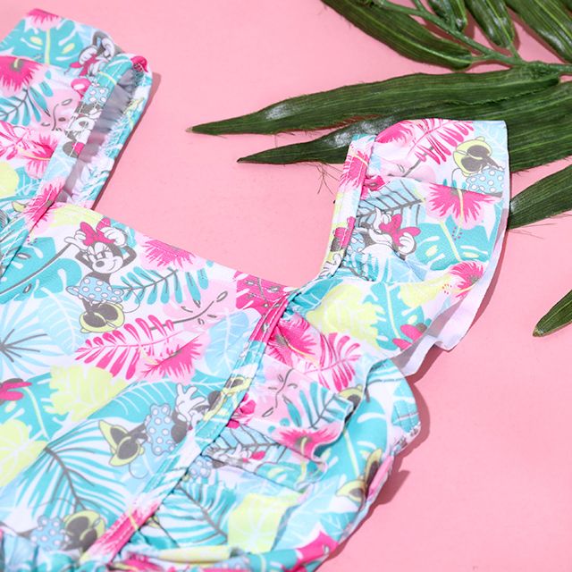 【ベビードール】ミニー セパレート水着 0440K / ベビーサイズ キッズ スイムウェア 水着 セパレート 上下セット ヘアバンド付き 3点セット 速乾 やわらか 楽ちん 【hg】