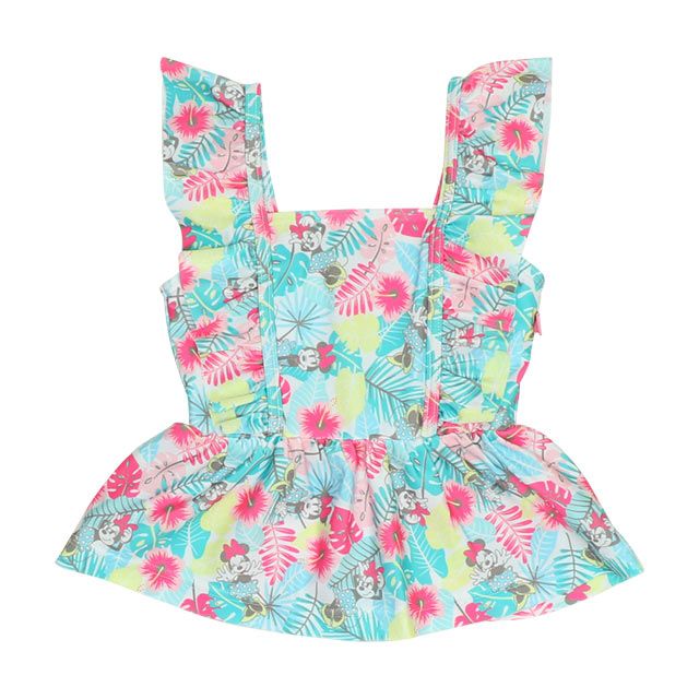 【ベビードール】ミニー セパレート水着 0440K / ベビーサイズ キッズ スイムウェア 水着 セパレート 上下セット ヘアバンド付き 3点セット 速乾 やわらか 楽ちん 【hg】