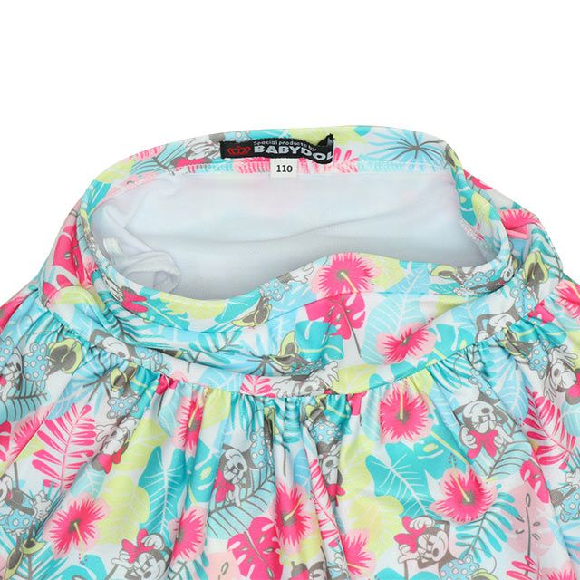 【ベビードール】ミニー セパレート水着 0440K / ベビーサイズ キッズ スイムウェア 水着 セパレート 上下セット ヘアバンド付き 3点セット 速乾 やわらか 楽ちん 【hg】