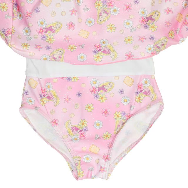 【ベビードール】ラプンツェル プリンセス水着 0442K / ベビーサイズ キッズ スイムウェア 水着 ワンピース ヘアバンド付き 2点セット 速乾 やわらか 楽ちん 【hg】