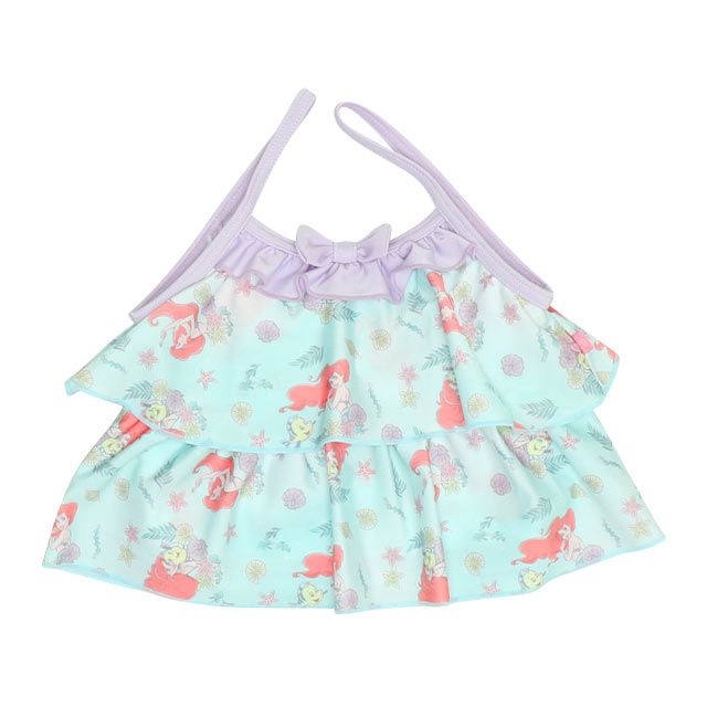 【ベビードール】アリエル プリンセス水着 0442K / ベビーサイズ キッズ スイムウェア 水着 セパレート 上下セット ヘアバンド付き 3点セット 速乾 やわらか 楽ちん 【hg】