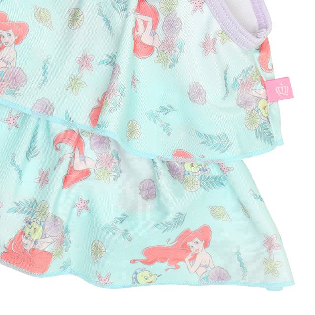 【ベビードール】アリエル プリンセス水着 0442K / ベビーサイズ キッズ スイムウェア 水着 セパレート 上下セット ヘアバンド付き 3点セット 速乾 やわらか 楽ちん 【hg】