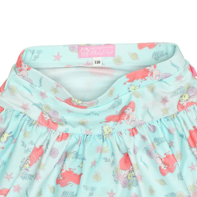 【ベビードール】アリエル プリンセス水着 0442K / ベビーサイズ キッズ スイムウェア 水着 セパレート 上下セット ヘアバンド付き 3点セット 速乾 やわらか 楽ちん 【hg】