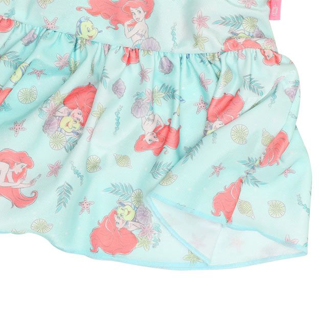 【ベビードール】アリエル プリンセス水着 0442K / ベビーサイズ キッズ スイムウェア 水着 セパレート 上下セット ヘアバンド付き 3点セット 速乾 やわらか 楽ちん 【hg】