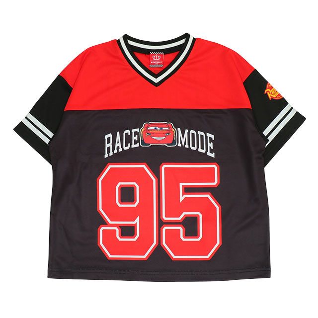 【ベビードール】カーズ Tシャツ&ハーフパンツ 2点セット 0462K / マックィーン ベビーサイズ キッズ トップス ボトムス 半袖 半ズボン ウエスト総ゴム ゴム穴付 メッシュ素材 速乾 上下セットアップ コーデセット