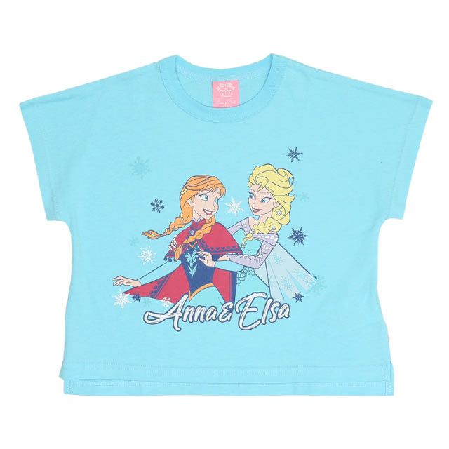 【ベビードール】アナ エルサ プリンセス / Tシャツ&フリルショートパンツ 2点セット 0474K / キッズ トップス ボトムス 半袖 短パン ショートパンツ 半ズボン ウエスト総ゴム ゴム穴付 上下セットアップ コーデセット