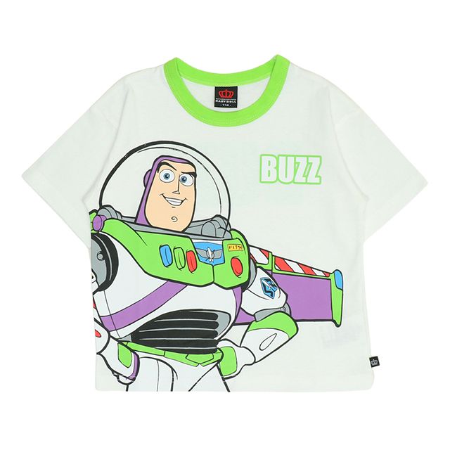 【ベビードール】バズ Tシャツ&ハーフパンツ 2点セット 0464K / トイ・ストーリー ベビーサイズ キッズ トップス ボトムス 半袖 短パン ショートパンツ 半ズボン ウエスト総ゴム ゴム穴付 上下セットアップ コーデセット