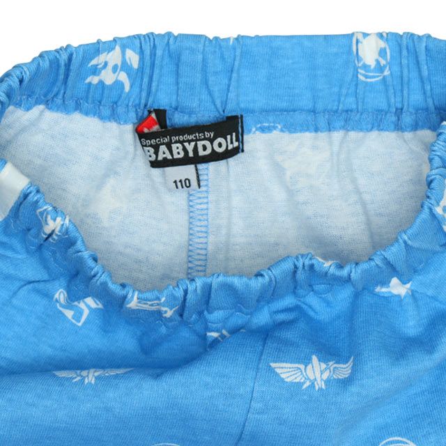 【ベビードール】バズ Tシャツ&ハーフパンツ 2点セット 0464K / トイ・ストーリー ベビーサイズ キッズ トップス ボトムス 半袖 短パン ショートパンツ 半ズボン ウエスト総ゴム ゴム穴付 上下セットアップ コーデセット