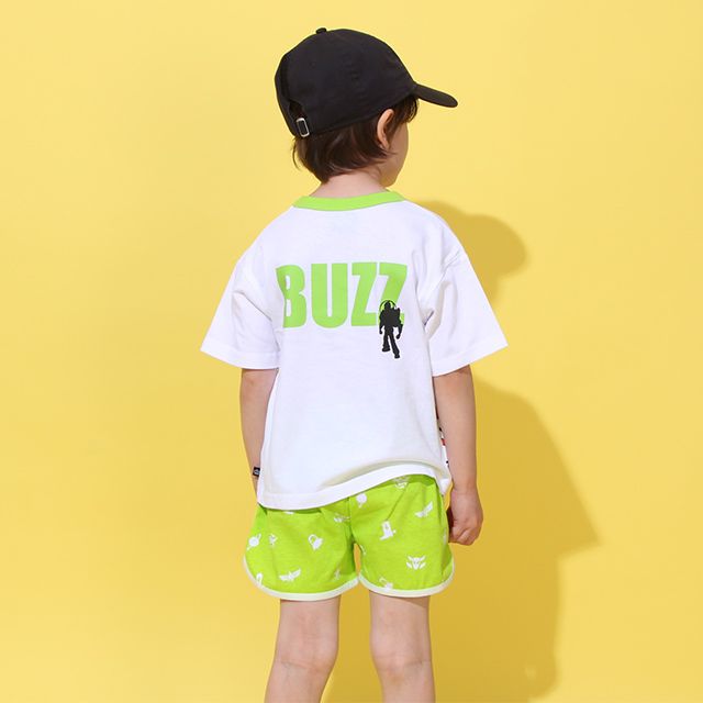 【ベビードール】バズ Tシャツ&ハーフパンツ 2点セット 0464K / トイ・ストーリー ベビーサイズ キッズ トップス ボトムス 半袖 短パン ショートパンツ 半ズボン ウエスト総ゴム ゴム穴付 上下セットアップ コーデセット