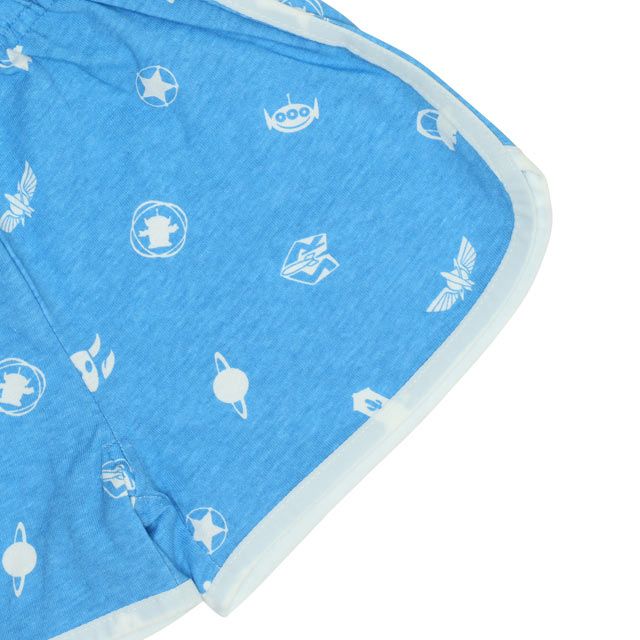 【ベビードール】リトルグリーンメン Tシャツ&ハーフパンツ 2点セット 0464K / トイ・ストーリー ベビーサイズ キッズ トップス ボトムス 半袖 短パン ショートパンツ 半ズボン ウエスト総ゴム ゴム穴付 上下セットアップ コーデセット