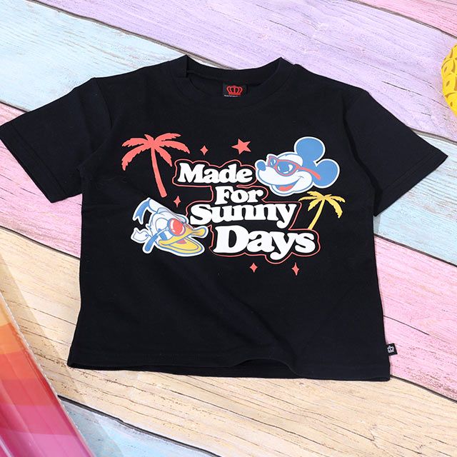 【ベビードール】親子お揃い ウォーターマジックキャラクターTシャツ 0465K / 水に濡れると柄が浮き出る ミッキー ドナルド ベビーサイズ キッズ リンクコーデ ペアルック 親子コーデ トップス 半袖 天竺素材