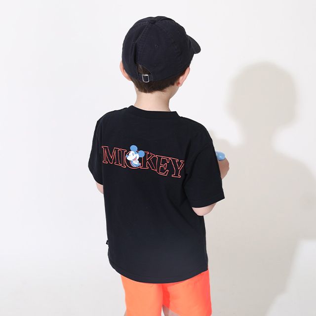 【ベビードール】親子お揃い ウォーターマジックキャラクターTシャツ 0465K / 水に濡れると柄が浮き出る ミッキー ドナルド ベビーサイズ キッズ リンクコーデ ペアルック 親子コーデ トップス 半袖 天竺素材