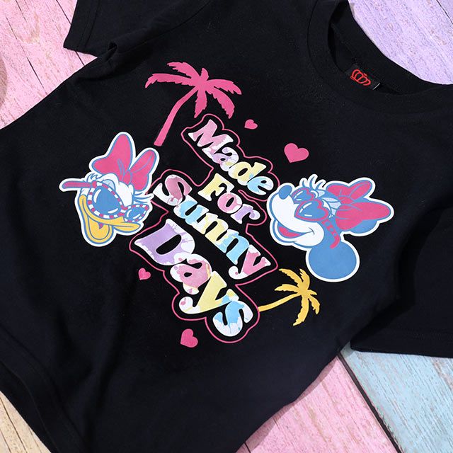 【ベビードール】親子お揃い ウォーターマジックキャラクターTシャツ 0465K / 水に濡れると柄が浮き出る ミニー デイジー ベビーサイズ キッズ リンクコーデ ペアルック 親子コーデ トップス 半袖 天竺素材