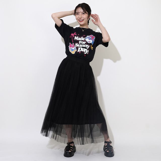 【ベビードール】親子お揃い ウォーターマジックキャラクターTシャツ 0465A / 水に濡れると柄が浮き出る ミニー デイジー 大人 ユニセックス 男女兼用 リンクコーデ ペアルック 親子コーデ トップス 半袖 天竺素材