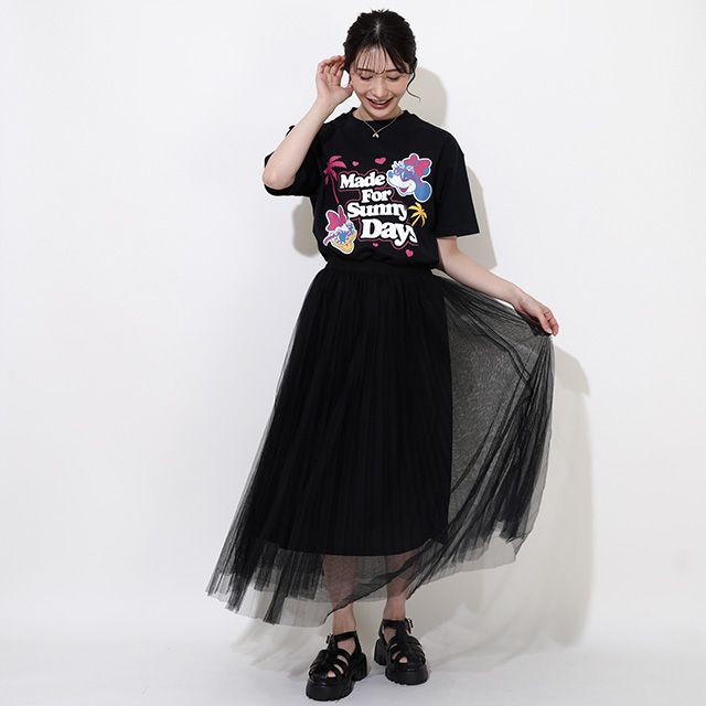 【ベビードール】親子お揃い ウォーターマジックキャラクターTシャツ 0465A / 水に濡れると柄が浮き出る ミニー デイジー 大人 ユニセックス 男女兼用 リンクコーデ ペアルック 親子コーデ トップス 半袖 天竺素材