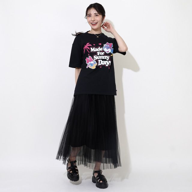 【ベビードール】親子お揃い ウォーターマジックキャラクターTシャツ 0465A / 水に濡れると柄が浮き出る ミニー デイジー 大人 ユニセックス 男女兼用 リンクコーデ ペアルック 親子コーデ トップス 半袖 天竺素材