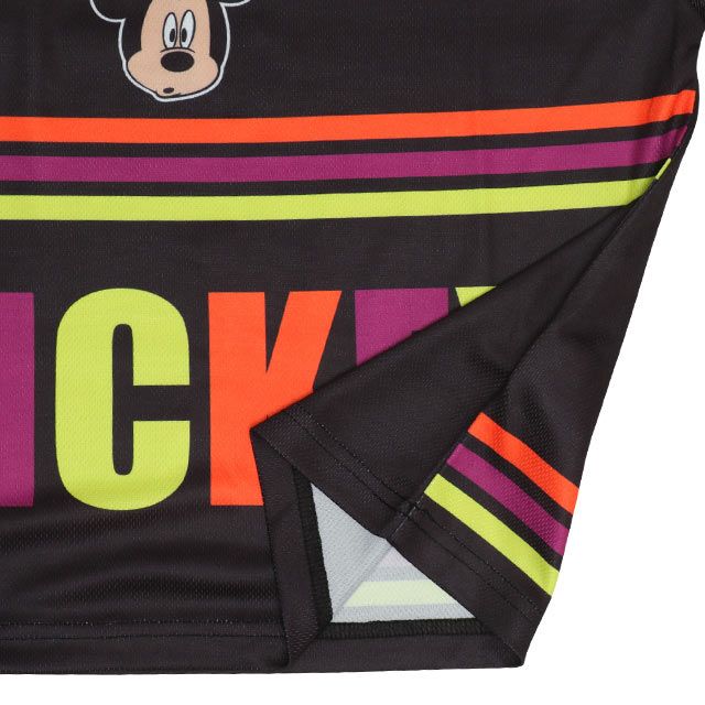 【ベビードール】ミッキー カラフルラインTシャツ 0466K / ベビーサイズ キッズ トップス 半袖 スポーティコーデ 速乾