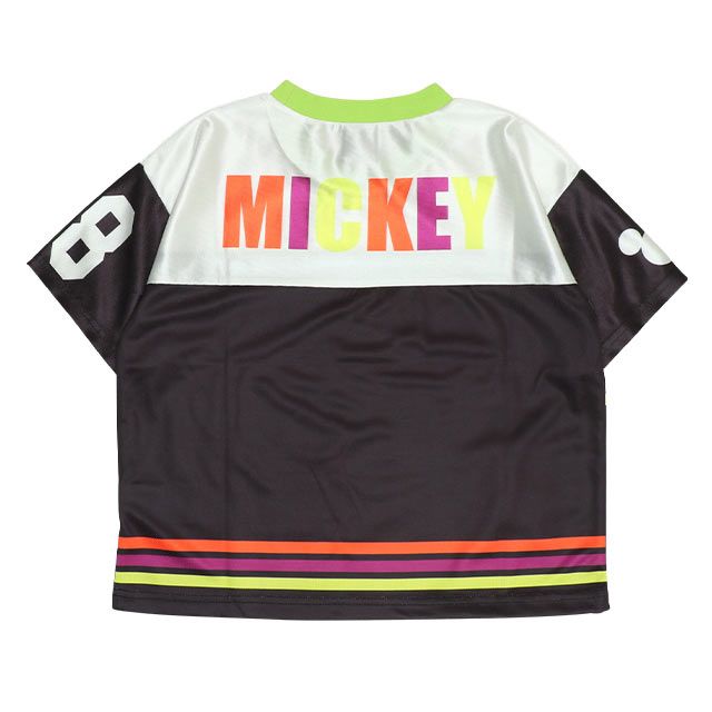 【ベビードール】ミッキー カラフルラインTシャツ 0466K / ベビーサイズ キッズ トップス 半袖 スポーティコーデ 速乾