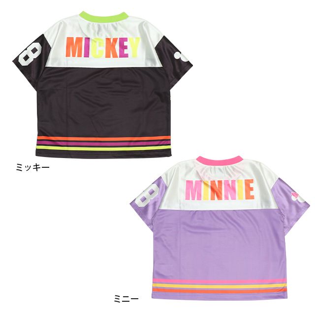 【ベビードール】ミッキー カラフルラインTシャツ 0466K / ベビーサイズ キッズ トップス 半袖 スポーティコーデ 速乾