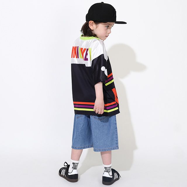 【ベビードール】ミッキー カラフルラインTシャツ 0466K / ベビーサイズ キッズ トップス 半袖 スポーティコーデ 速乾