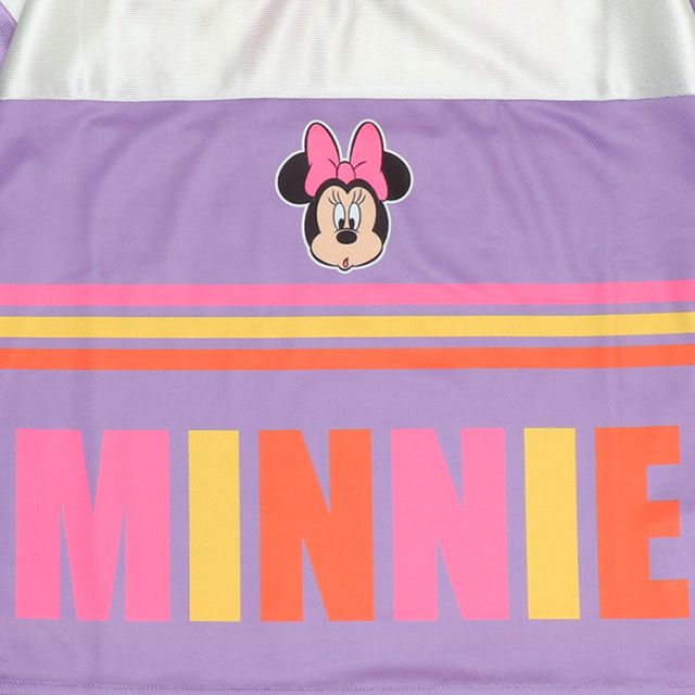 【ベビードール】ミニー カラフルラインTシャツ 0466K / ベビーサイズ キッズ トップス 半袖 スポーティコーデ 速乾