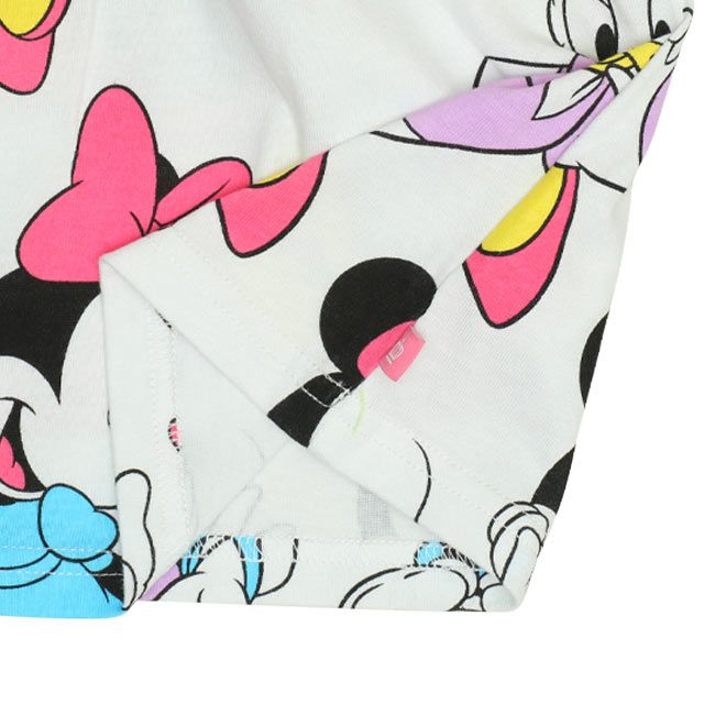 【ベビードール】ミニー デイジー フリルチュニック&ショートパンツ 2点セット 0472K / ベビーサイズ キッズ トップス ボトムス 半袖 短パン ショートパンツ 半ズボン ウエスト総ゴム ゴム穴付 上下セットアップ コーデセット