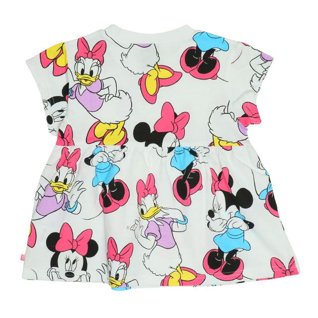 【ベビードール】ミニー デイジー フリルチュニック&ショートパンツ 2点セット 0472K / ベビーサイズ キッズ トップス ボトムス 半袖 短パン ショートパンツ 半ズボン ウエスト総ゴム ゴム穴付 上下セットアップ コーデセット