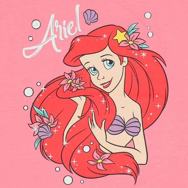 【ベビードール】アリエル プリンセス / Tシャツ&フリルショートパンツ 2点セット 0474K / キッズ トップス ボトムス 半袖 短パン ショートパンツ 半ズボン ウエスト総ゴム ゴム穴付 上下セットアップ コーデセット