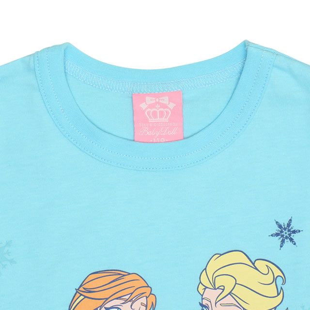 【ベビードール】アリエル プリンセス / Tシャツ&フリルショートパンツ 2点セット 0474K / キッズ トップス ボトムス 半袖 短パン ショートパンツ 半ズボン ウエスト総ゴム ゴム穴付 上下セットアップ コーデセット