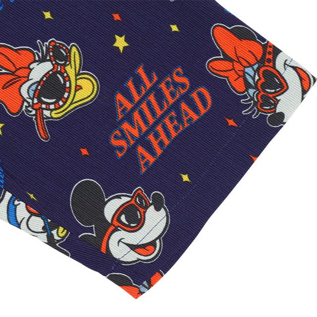 【ベビードール】親子お揃い リゾート総柄ハーフパンツ 0476K （トップス別売） / ミッキー ミニー デイジー ドナルド ベビーサイズ キッズ リンクコーデ ペアルック 親子コーデ ボトムス ショートパンツ 短パン 半ズボン ウエスト総ゴム ゴム穴付 セットアップコーデ