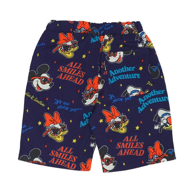 【ベビードール】親子お揃い リゾート総柄ハーフパンツ 0476K （トップス別売） / ミッキー ミニー デイジー ドナルド ベビーサイズ キッズ リンクコーデ ペアルック 親子コーデ ボトムス ショートパンツ 短パン 半ズボン ウエスト総ゴム ゴム穴付 セットアップコーデ