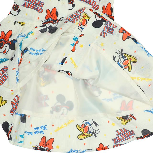 【ベビードール】親子お揃い リゾート総柄ワンピース 0477K / ミッキー ミニー デイジー ドナルド ベビーサイズ キッズ リンクコーデ ペアルック 親子コーデ トップス スカート 半袖 開襟 シャツワンピ 裏地付き