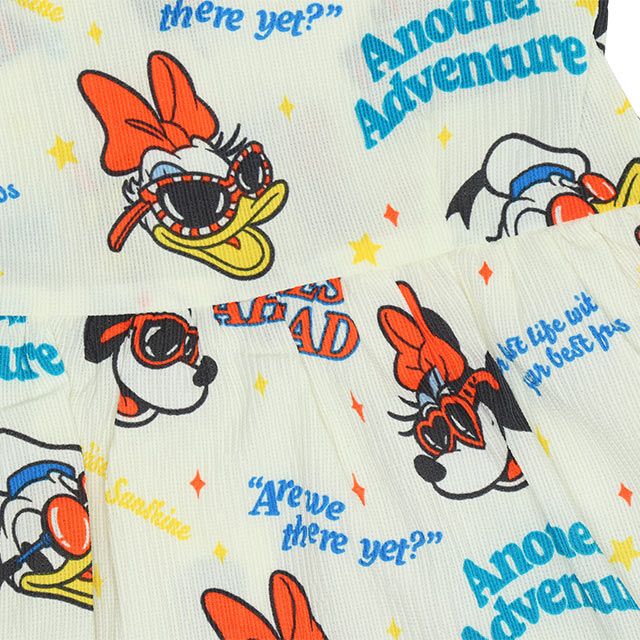 【ベビードール】親子お揃い リゾート総柄ワンピース 0477K / ミッキー ミニー デイジー ドナルド ベビーサイズ キッズ リンクコーデ ペアルック 親子コーデ トップス スカート 半袖 開襟 シャツワンピ 裏地付き