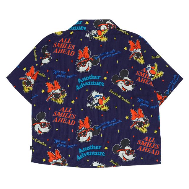 【ベビードール】親子お揃い リゾート総柄シャツ 0479K （ボトムス別売） / ミッキー ミニー デイジー ドナルド ベビーサイズ キッズ リンクコーデ ペアルック 親子コーデ トップス 羽織 半袖 開襟シャツ セットアップコーデ