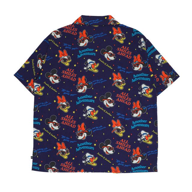 【ベビードール】親子お揃い リゾート総柄シャツ 0479A （ボトムス別売） / ミッキー ミニー デイジー ドナルド 大人 ユニセックス 男女兼用 リンクコーデ ペアルック 親子コーデ トップス 羽織 半袖 開襟シャツ セットアップコーデ