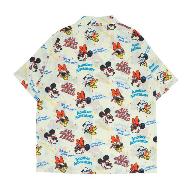 【ベビードール】親子お揃い リゾート総柄シャツ 0479A （ボトムス別売） / ミッキー ミニー デイジー ドナルド 大人 ユニセックス 男女兼用 リンクコーデ ペアルック 親子コーデ トップス 羽織 半袖 開襟シャツ セットアップコーデ