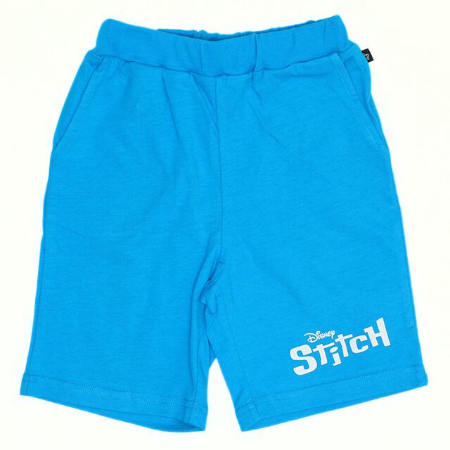 【ベビードール】スティッチ 総柄 Tシャツ&ハーフパンツ 2点セット 0482K / ベビーサイズ キッズ トップス ボトムス 半袖 短パン 半ズボン ウエスト総ゴム ゴム穴付 上下セットアップ コーデセット