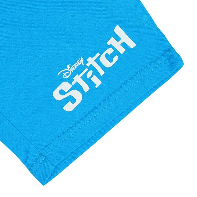 【ベビードール】スティッチ 総柄 Tシャツ&ハーフパンツ 2点セット 0482K / ベビーサイズ キッズ トップス ボトムス 半袖 短パン 半ズボン ウエスト総ゴム ゴム穴付 上下セットアップ コーデセット