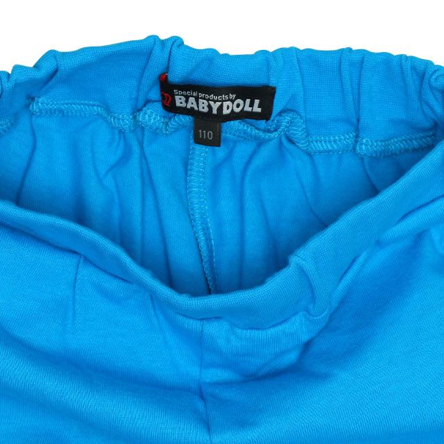 【ベビードール】スティッチ 総柄 Tシャツ&ハーフパンツ 2点セット 0482K / ベビーサイズ キッズ トップス ボトムス 半袖 短パン 半ズボン ウエスト総ゴム ゴム穴付 上下セットアップ コーデセット